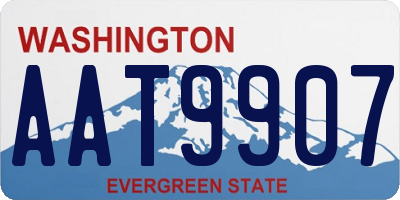 WA license plate AAT9907
