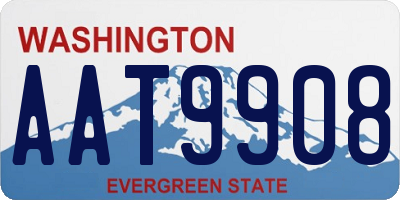 WA license plate AAT9908