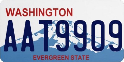 WA license plate AAT9909