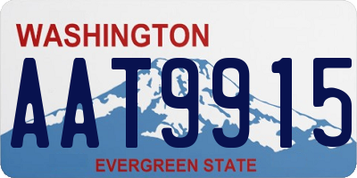 WA license plate AAT9915