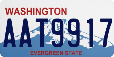 WA license plate AAT9917