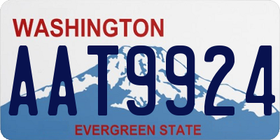 WA license plate AAT9924