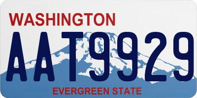 WA license plate AAT9929