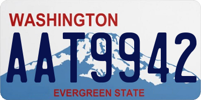 WA license plate AAT9942
