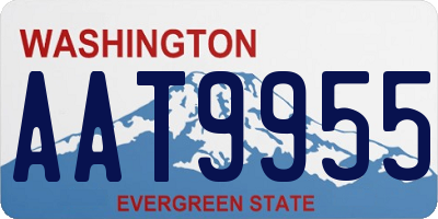WA license plate AAT9955