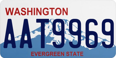 WA license plate AAT9969