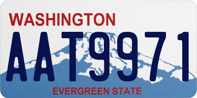 WA license plate AAT9971