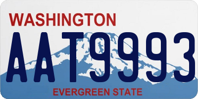 WA license plate AAT9993
