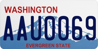 WA license plate AAU0069