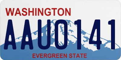 WA license plate AAU0141