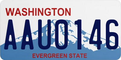 WA license plate AAU0146