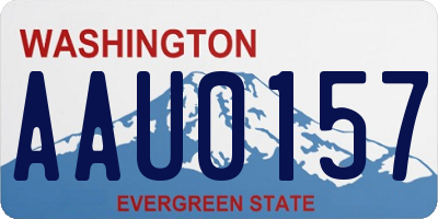 WA license plate AAU0157