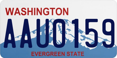 WA license plate AAU0159