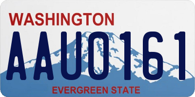 WA license plate AAU0161