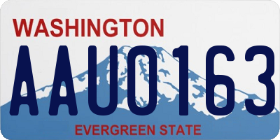 WA license plate AAU0163