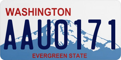 WA license plate AAU0171