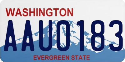 WA license plate AAU0183