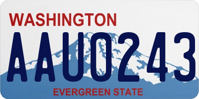 WA license plate AAU0243