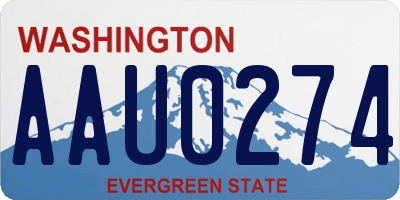 WA license plate AAU0274