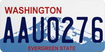 WA license plate AAU0276