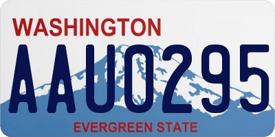 WA license plate AAU0295