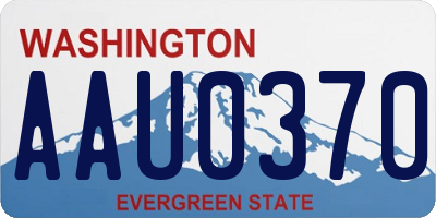 WA license plate AAU0370