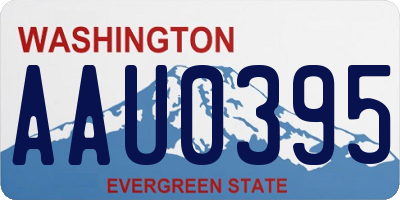 WA license plate AAU0395