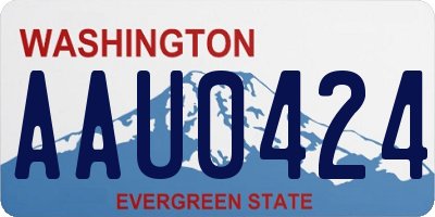 WA license plate AAU0424