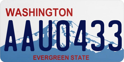 WA license plate AAU0433
