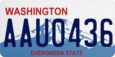 WA license plate AAU0436