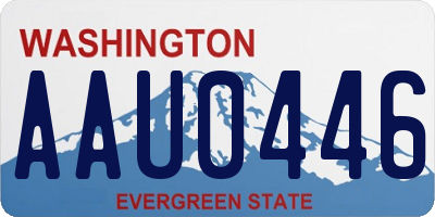 WA license plate AAU0446