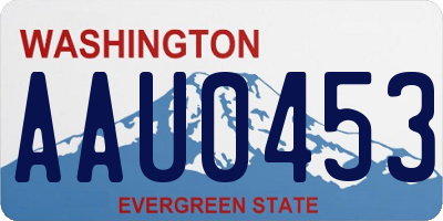 WA license plate AAU0453