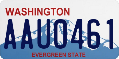 WA license plate AAU0461