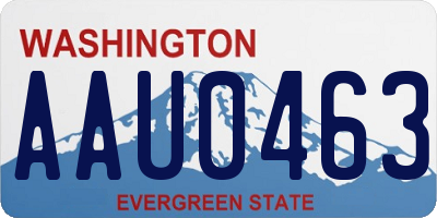 WA license plate AAU0463