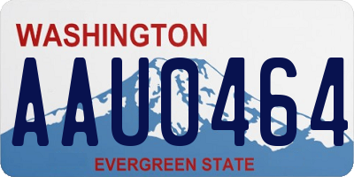 WA license plate AAU0464