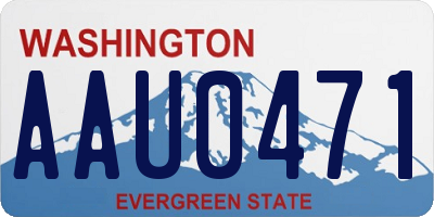 WA license plate AAU0471