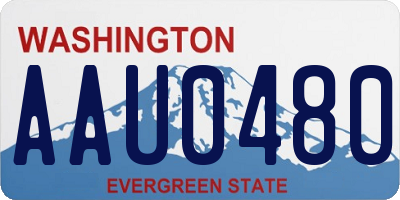 WA license plate AAU0480