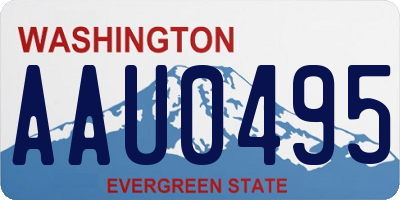 WA license plate AAU0495