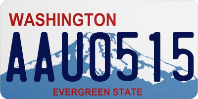 WA license plate AAU0515