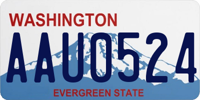 WA license plate AAU0524