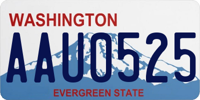 WA license plate AAU0525