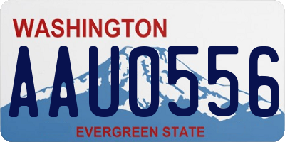 WA license plate AAU0556