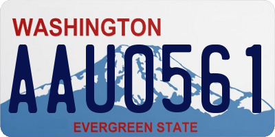WA license plate AAU0561