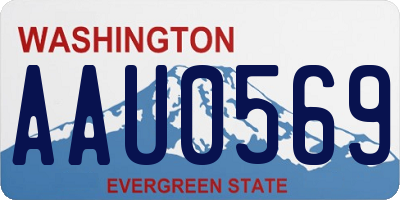 WA license plate AAU0569