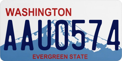 WA license plate AAU0574