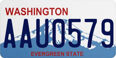 WA license plate AAU0579