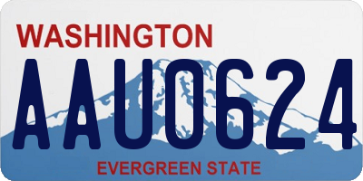 WA license plate AAU0624