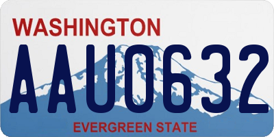 WA license plate AAU0632