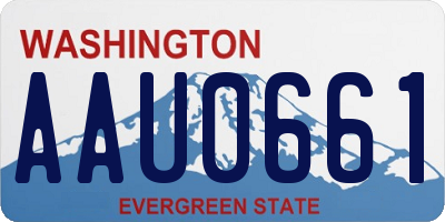 WA license plate AAU0661