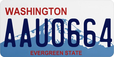 WA license plate AAU0664
